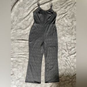 wild fable Black and White Plaid Jumpsuit Size Medium
